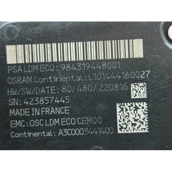 Centralita Faro Para Peugeot 308