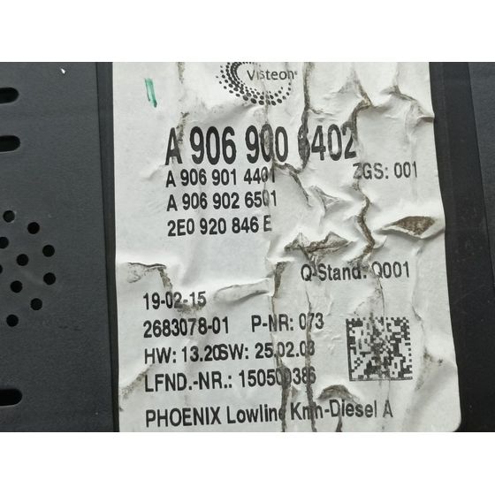Cuadro Instrumentos para Volkswagen Crafter Caja Cerrada