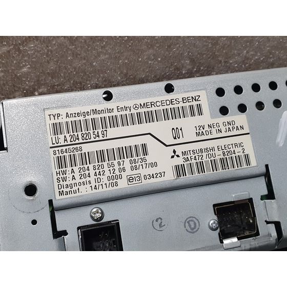 Pantalla Multifuncion para Mercedes-Benz Clase C (W204) Familiar