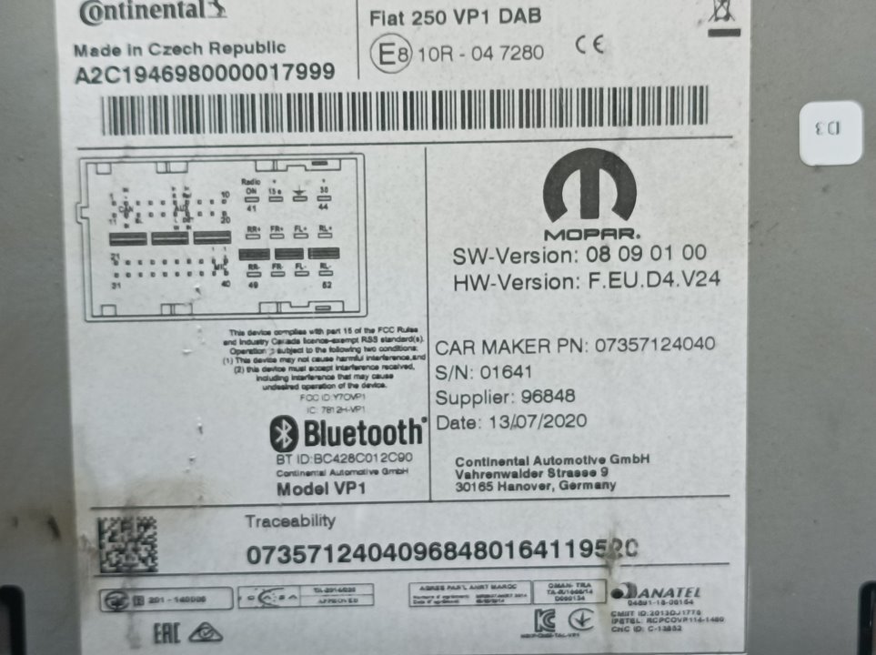 Sistema Audio / Radio Para Citroen Jumper Pritsche