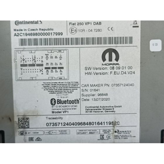 Sistema Audio / Radio Para Citroen Jumper Pritsche