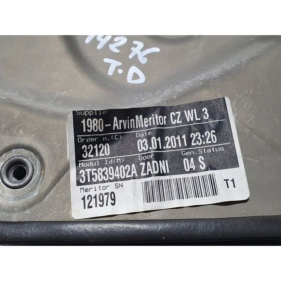 Elevalunas Trasero Derecho Para Skoda Superb Combi