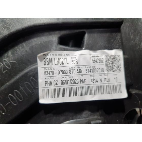 Elevalunas Trasero Izquierdo Para Hyundai Tucson