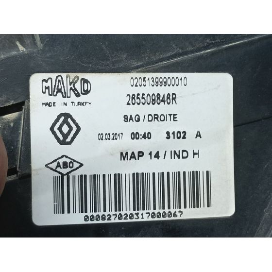 Piloto Trasero Derecho Para Renault Clio Iv
