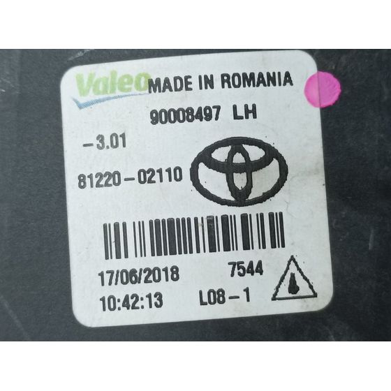 Faro Antiniebla Izquierdo Para Toyota Yaris