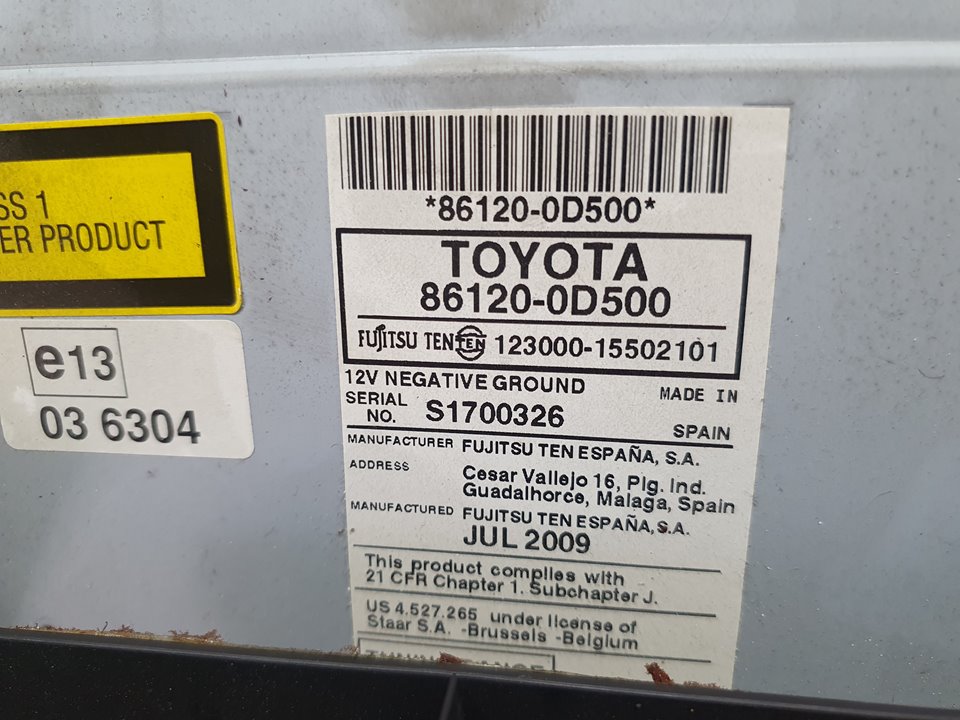 Sistema Audio / Radio Cd Para Toyota Yaris