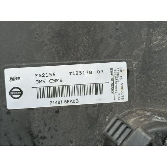 Electroventilador Para Nissan Micra V