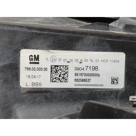 Faro Izquierdo para Opel Astra K Lim. 5Türig