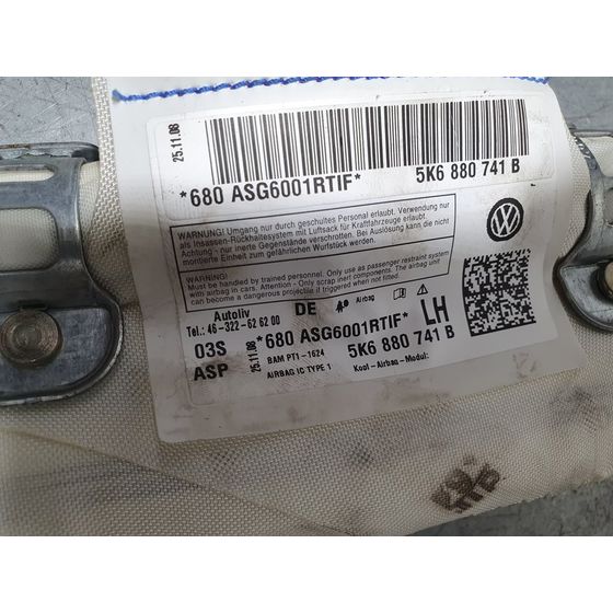 Airbag Cortina Delantero Izquierdo Para Volkswagen Golf Vi