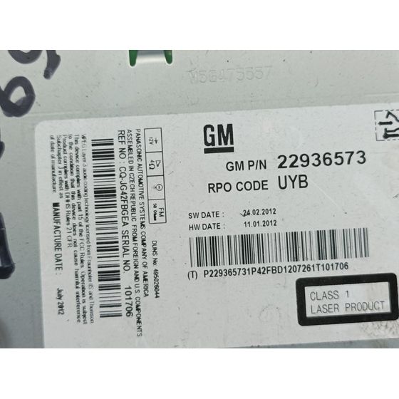 Sistema Audio / Radio Cd Para Opel Insignia Berlina
