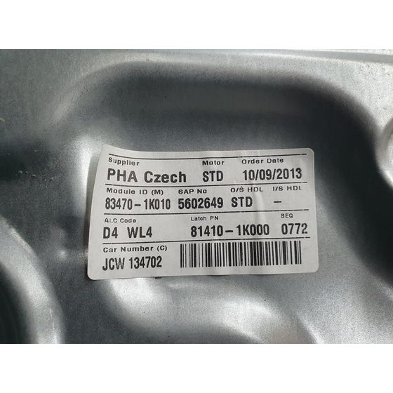 Elevalunas Trasero Izquierdo Para Hyundai Ix20