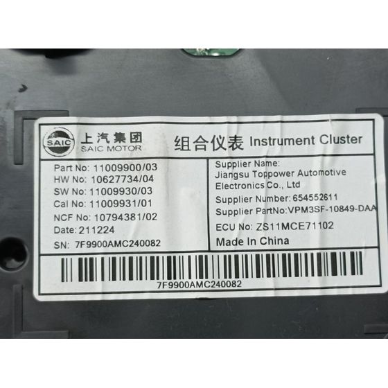 Cuadro Instrumentos para Mg Zs