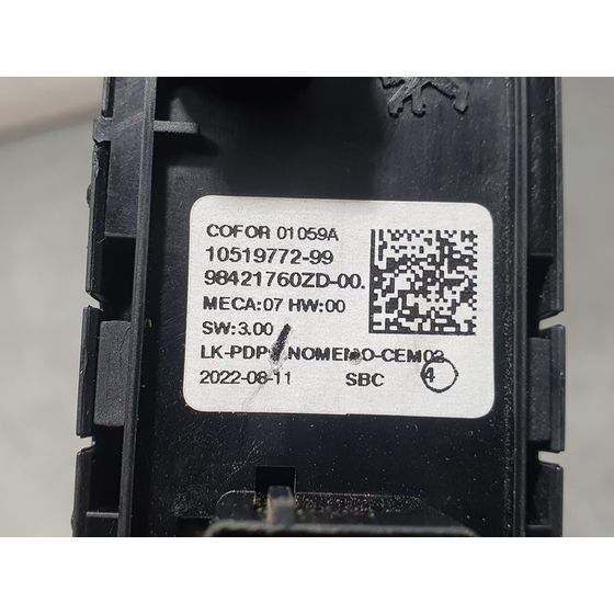Mando Elevalunas Delantero Izquierdo Para Citroen C4