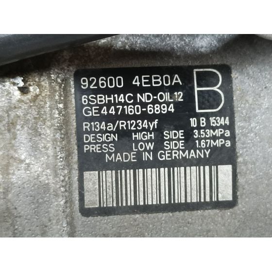 Compresor Aire Acondicionado Para Renault Kadjar