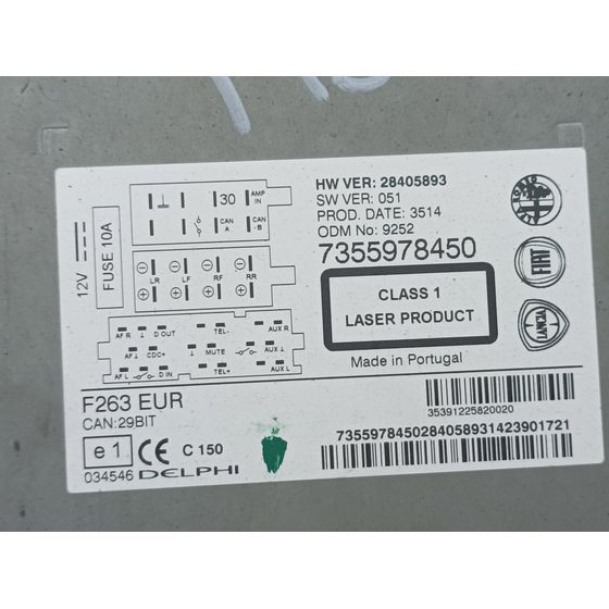 Sistema Audio / Radio Cd Para Fiat Doblo