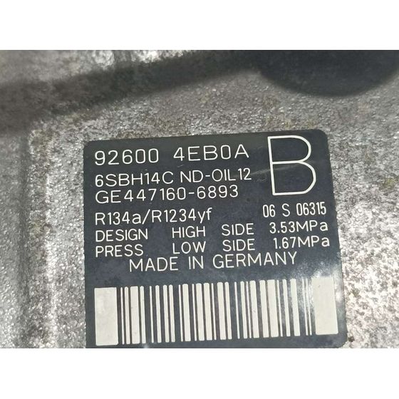 Compresor Aire Acondicionado Para Renault Kadjar