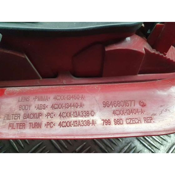 Piloto Trasero Derecho Para Citroen C4 Coupe