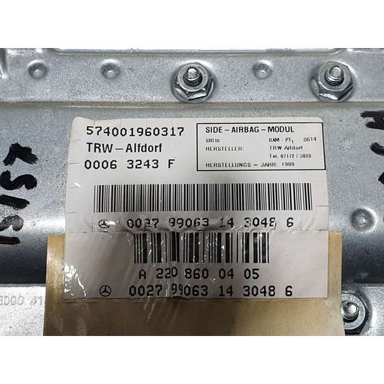 Airbag Lateral Delantero Derecho Para Mercedes Clase S Berlina