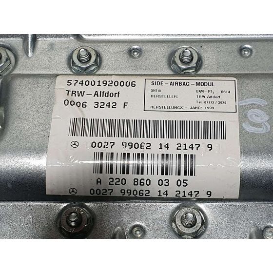 Airbag Lateral Delantero Izquierdo Para Mercedes Clase S Berlina