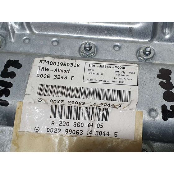 Airbag Lateral Trasero Derecho Para Mercedes Clase S Berlina