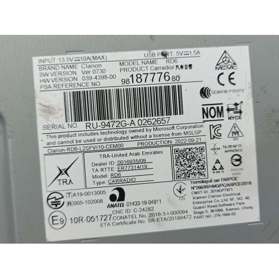 Sistema Audio / Radio Para Toyota Proace