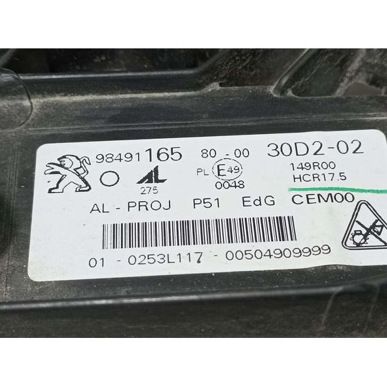 Faro Izquierdo Para Peugeot 308