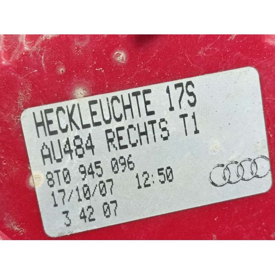 Piloto Trasero Derecho Para Audi A5 Coupe