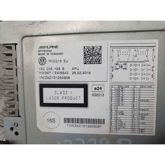 Sistema Audio / Radio Cd Para Volkswagen Up!