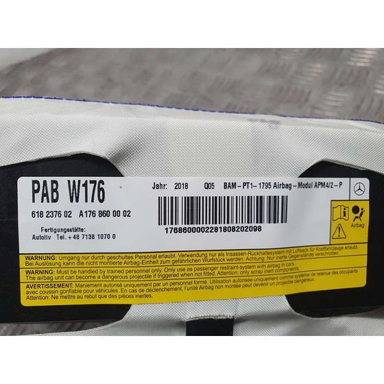 Airbag Delantero Derecho para Mercedes-Benz Clase Gla (W156)