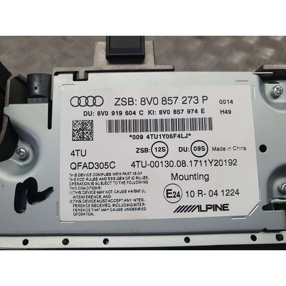 Sistema Navegacion Gps para Audi A3 Sportback (8Vf)