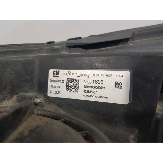 Faro Derecho Para Opel Astra K Lim. 5Türig