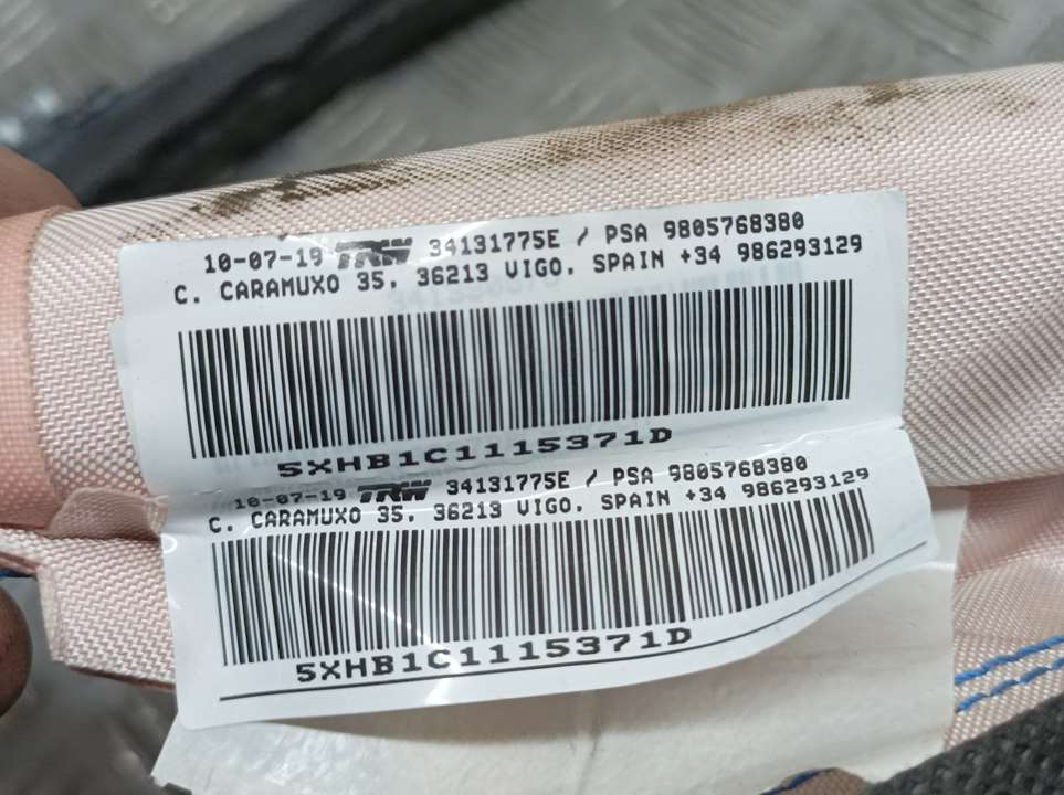 Airbag Cortina Delantero Derecho  Para Peugeot 308 Sw