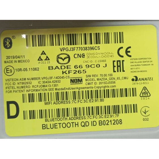 Modulo Bluetooth para Mazda 2 Lim. ()