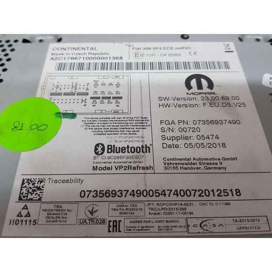 Sistema Audio / Radio para Fiat Tipo Ii (356) Sedan