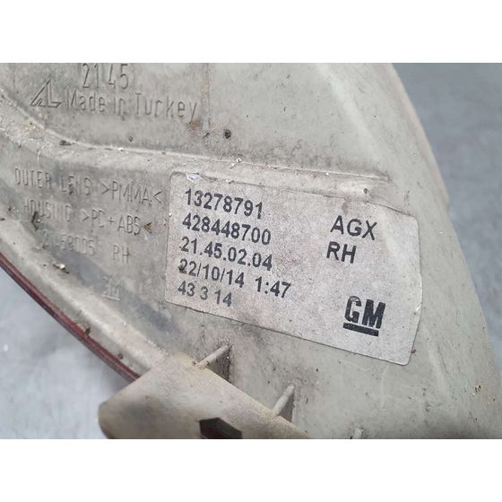 Piloto Trasero Derecho Paragolpes para Opel Zafira Tourer