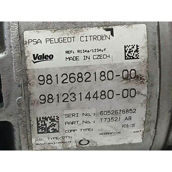 Compresor Aire Acondicionado para Peugeot 308