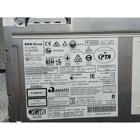 Sistema Audio / Radio para Bmw Serie 1 Lim. 5-Trg. (F20)