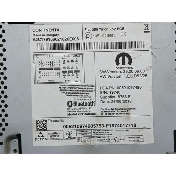 Modulo Electronico para Fiat Tipo Ii (357) Berlina
