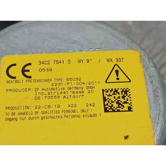 Pretensor Airbag Trasero Izquierdo para Bmw X2 (F39)