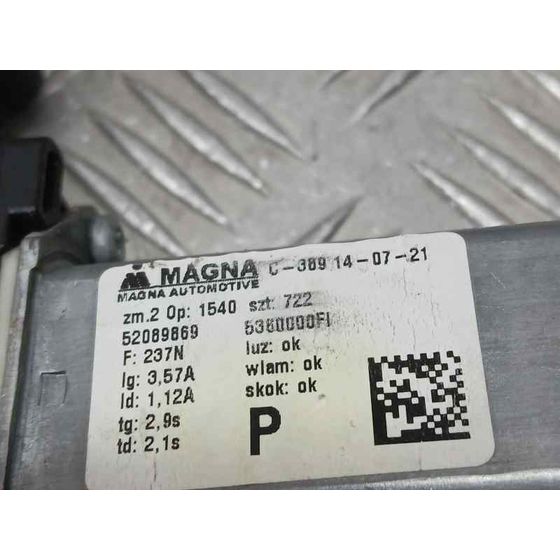 Elevalunas Delantero Derecho para Fiat Nuova 500 (150)