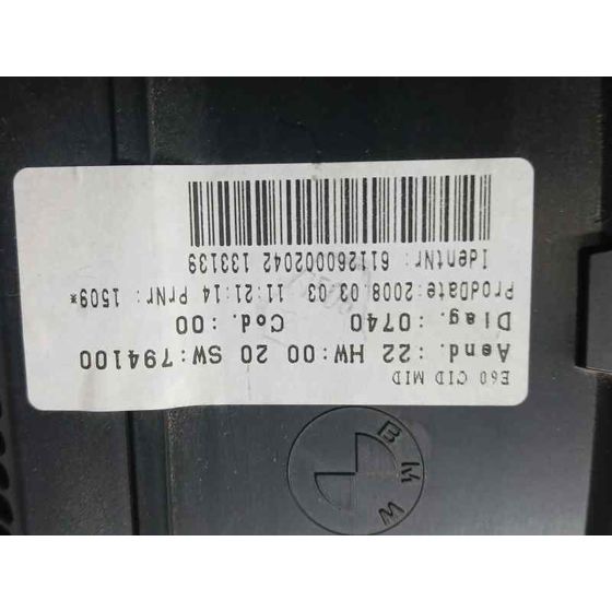 Pantalla Multifuncion para Bmw Serie 5 Touring (E61)
