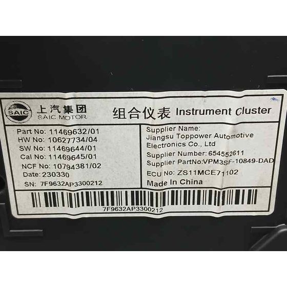 Cuadro Instrumentos para Mg Zs