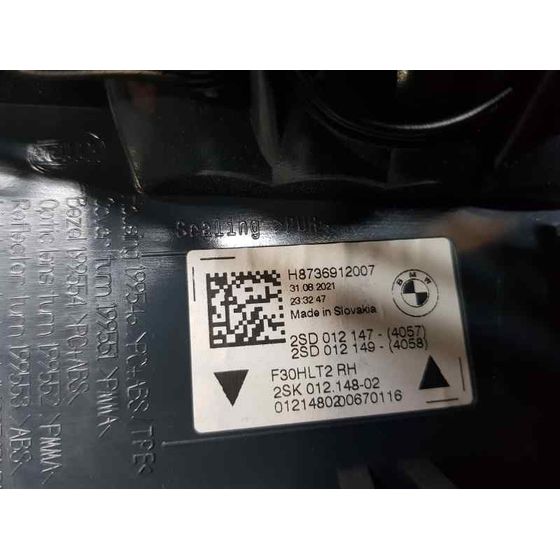 Piloto Trasero Derecho para Bmw Serie 3 Lim. (F30)