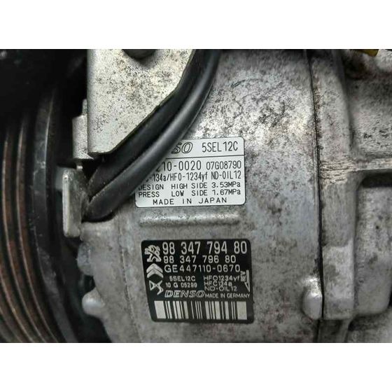 Compresor Aire Acondicionado para Peugeot 3008