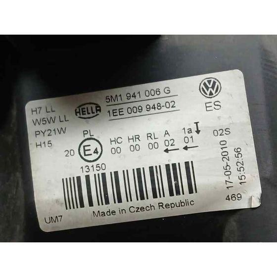 Faro Derecho para Volkswagen Golf Plus (521)