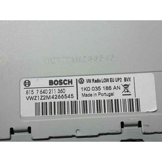 Sistema Audio / Radio Cd para Volkswagen Golf Vi (5K1)