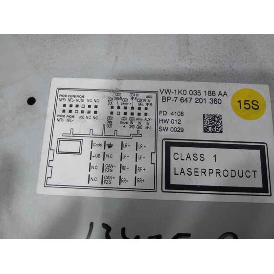 Sistema Audio / Radio Cd para Volkswagen Passat Berlina (3C2)