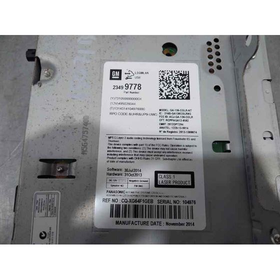 Sistema Audio / Radio para Opel Zafira Tourer